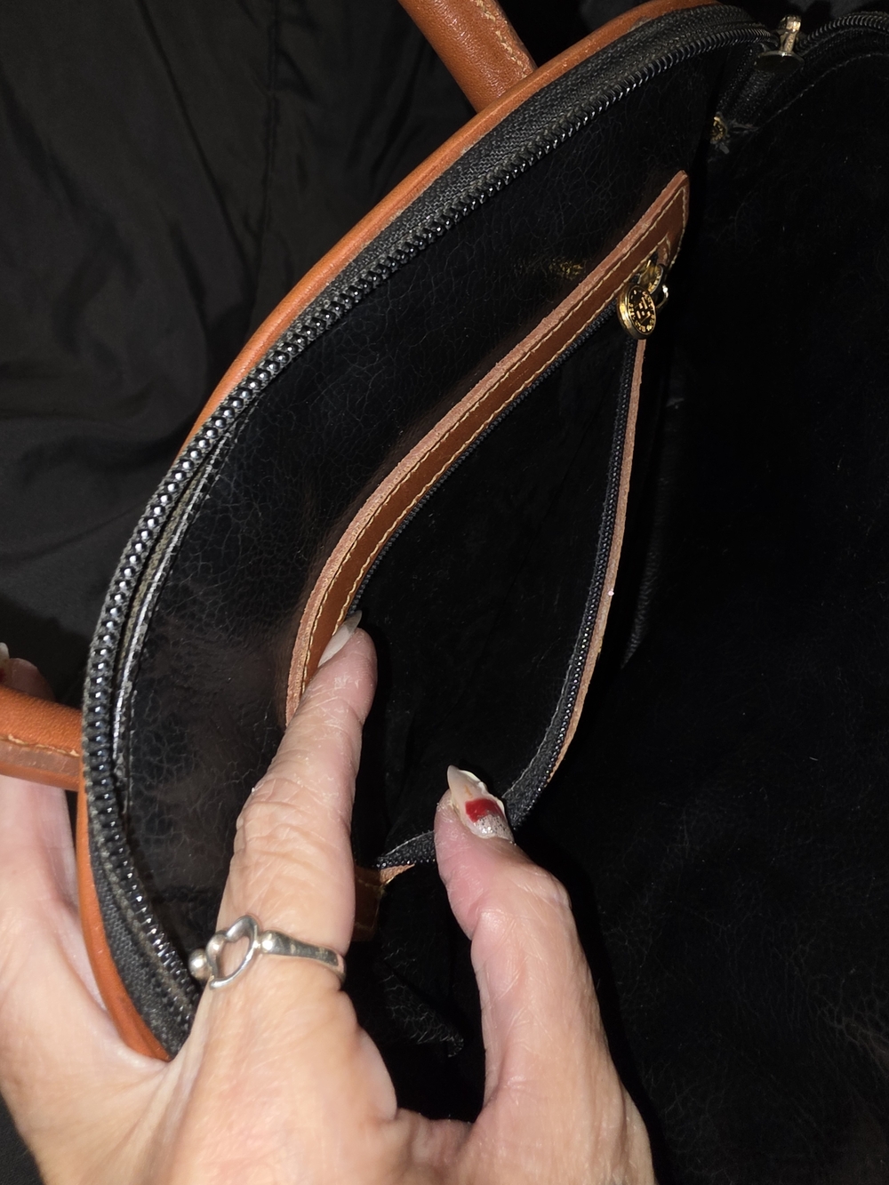 AUTHENTIC Fendi Brown and Black Striped Satchel - Picture 8 of 13